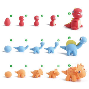 The "BABY DINO BROS" Air Dry Modeling Clay Set for Kids - CraftyClay