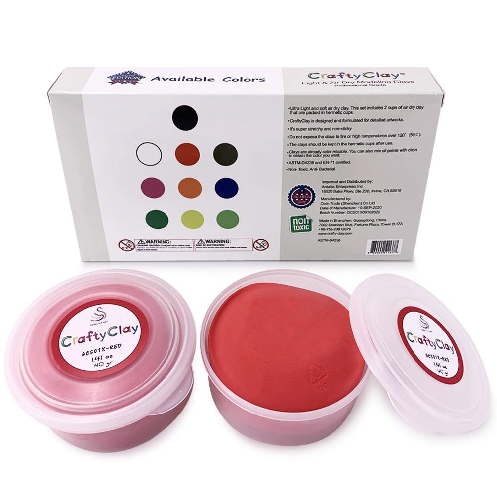 Red Air Dry Modeling Clay